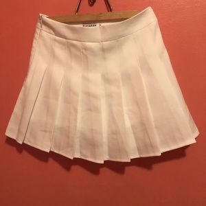 Pleated White Tennis Skirt
